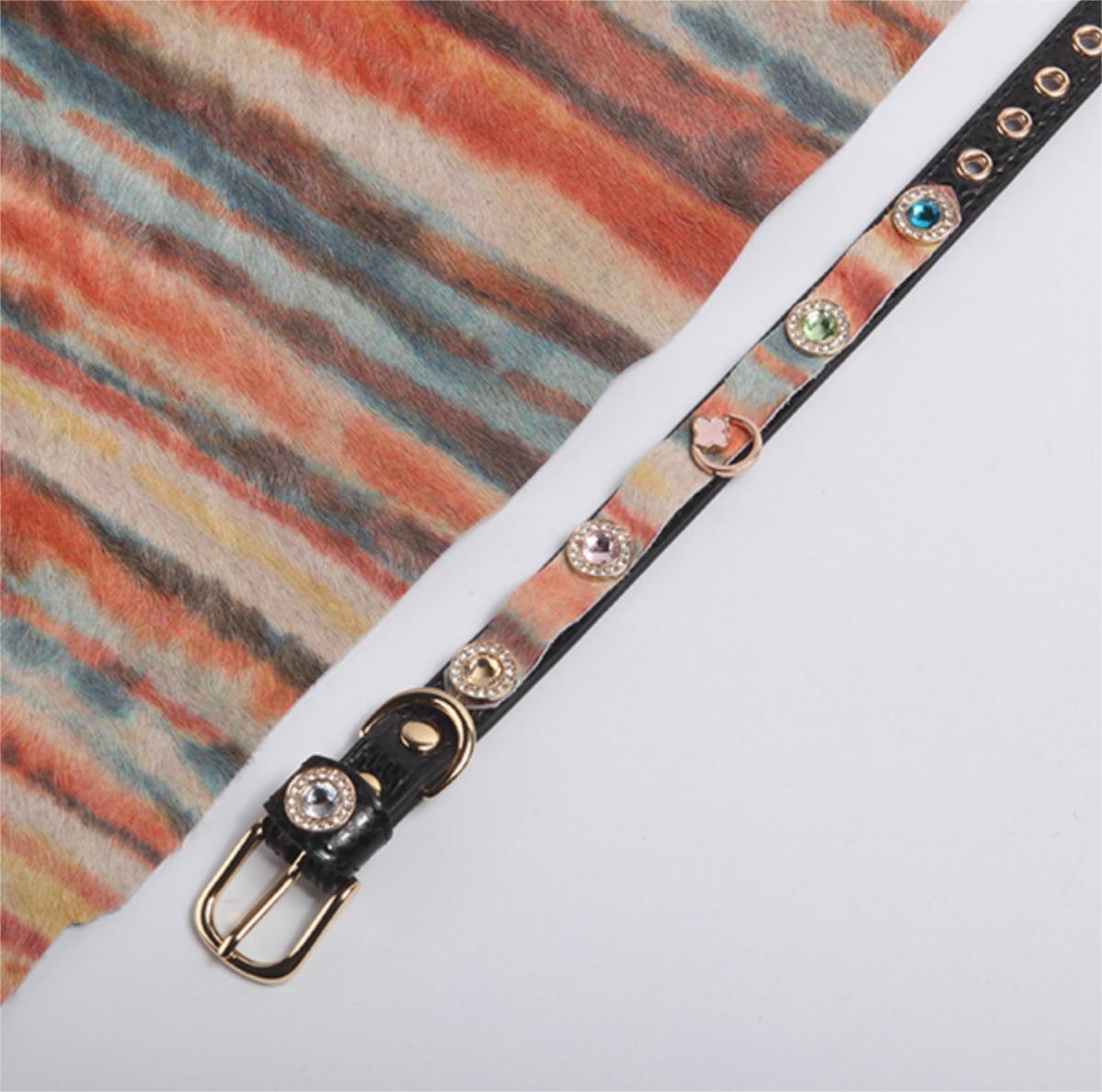 Dog Collar - Colored with horse hair